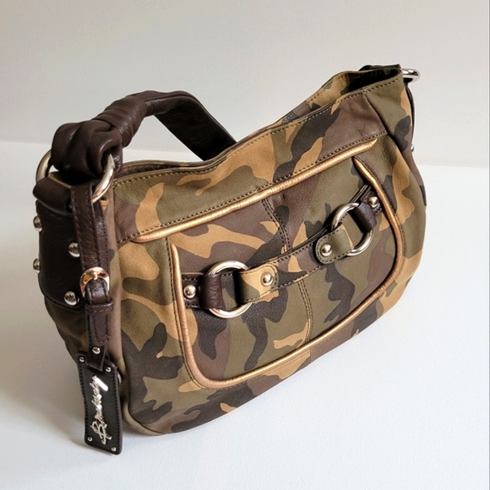 B.Makowsky leather hobo handbag with dust bag.